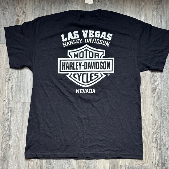 NWT Harley-Davidson Mens Las Vegas Nevada Classic T-Shirt Black Orange Size L - Picture 2 of 6